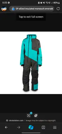 509 Allied insulated monosuit (Emerald)