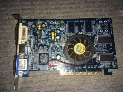 VINTAGE GAMING GRAPHICS ACCELERATOR CARD Voodoo BUILT IN MODEL: NVIDIA GEFORCE FX 5200 RUNS ALL YOUR...