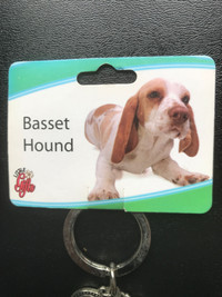 New, “Basset Hound” 3D Metal Dog Keychain