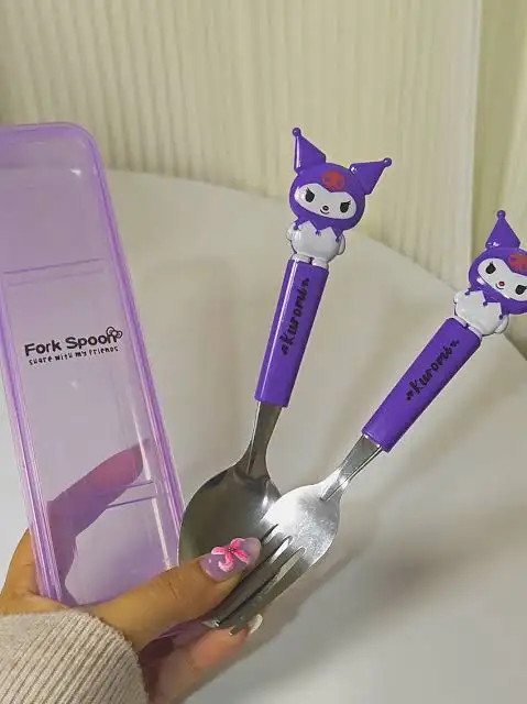 Kuromi Fork and Spoon Set