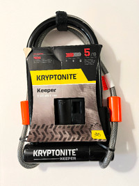 Kryptonite Keeper 12 STD bicycle lock with 4 foot flex cable new