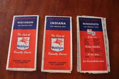 Box Lot Of Vintage Mobilgas Road Maps, View more