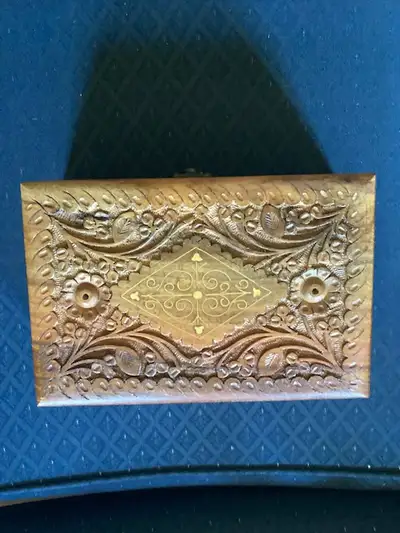 NEW Carved Wood Box-Lined inside, View more
