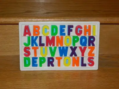 $19 brand new in box Guess Who I am game $29 Vintage Fisher Price Magnetic Alphabet Letter Board Tra...