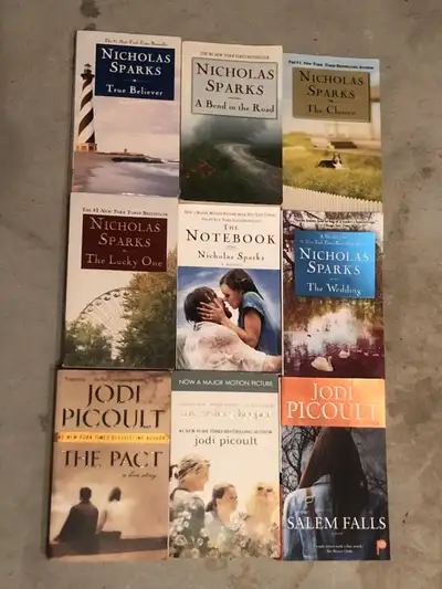Nicholas Sparks and Jodi Picoult books, View more