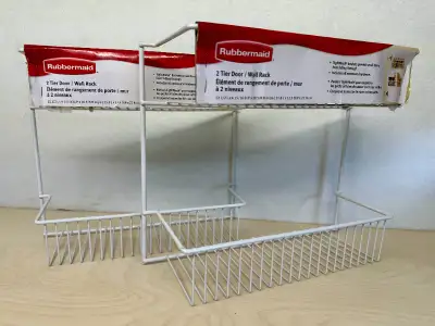 Rubbermaid 2 Tier Door / Wall Racks. NEW, View more