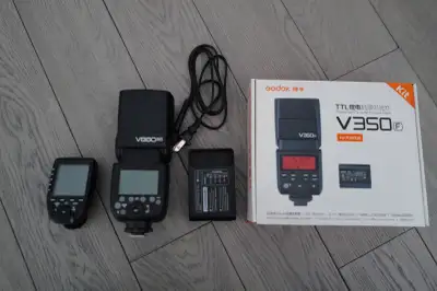 Godox Flash - V860 II, V350 F(ujifilm), XPro Wireless Trigger, View more