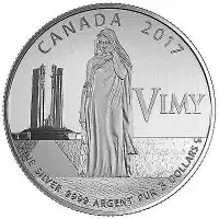 2017- $3 silver Battle of Vimy Ridge Coin