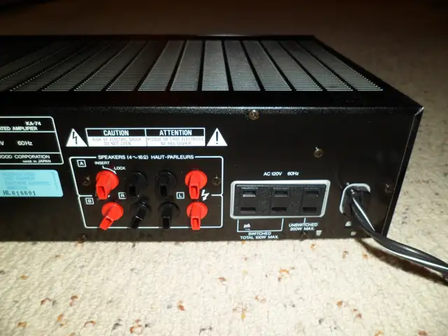 KENWOOD KA-74 INTEGRATED Stereo Amplifier Used, Working in General Electronics in Markham / York Region - Image 8
