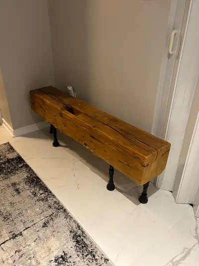 54” x 8”x 8” barn board bench, excellent