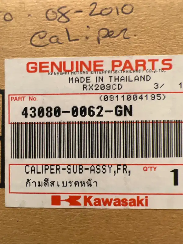 Kawasaki Ninja ex 250 Front Brake Caliper Assy. RH 43080-0062-GN in Other in Barrie - Image 11