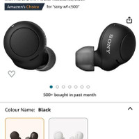 Sony WF-C500 Truly Wireless in-Ear Bluetooth Earbud Headphones w