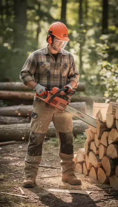 Man with a Chainsaw, View more