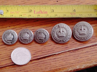 Lot of 5 CNR Canadian National Railways Buttons