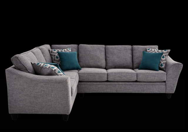 Lord Selkirk Furniture -Item 9473  - Sofa & Loveseat - Charcoal in Couches & Futons in Winnipeg - Image 3