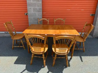 Solid Wood Dining Table and 6 Chairs, View more