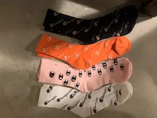 4 pairs for $12. All 4 pairs are in excellent condition. Barely worn. Off white, light pink, black a...