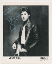 Vince Gill-Signed RCA Records Nashville Studio Promo Photo-1985