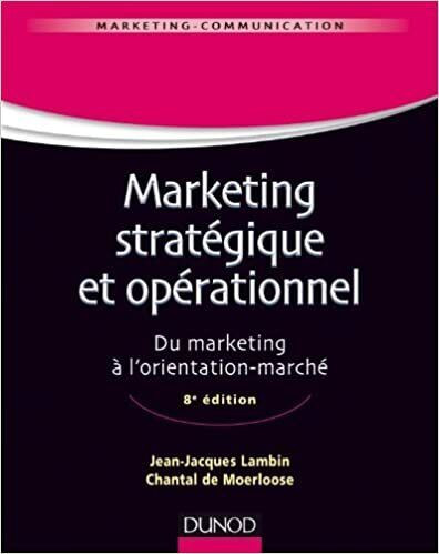 Marketing stratégique et opérationnel, 8e édition par J-J Lambin dans Manuels  à Ville de Montréal