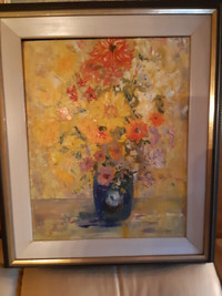 Oil On Canvas Board Framed Painting Freeland