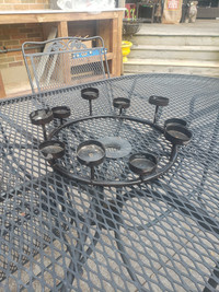 Wrought iron table candle ring