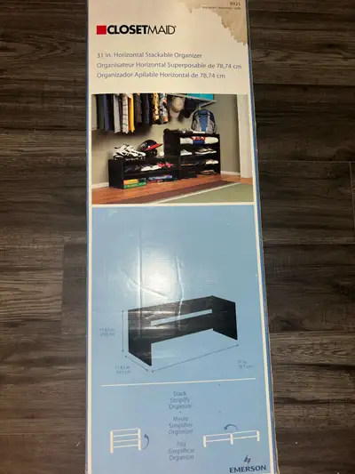 ClosetMaid Stackable 31-Inch Wide Horizontal Organizer, Espresso, View more