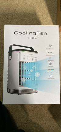 Brand New-Portable Air Conditioners, 3 Wind Speed & 7 LED Light