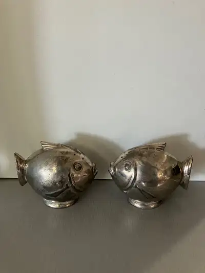 Vintage Pewter Salt & Pepper, View more