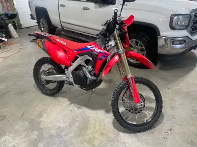 2024 CRF450RL, street legal dirt bike. Has vortex ECU and FMF muffler, license plate tuck in bracket...