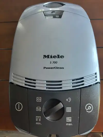 German brand Miele.Has all attachments including telescopic wand, Electric hose and power nozzle, fl...