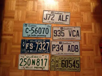 Chaque plaque 25 $ , Ontario , et differents autres etats americains disponible