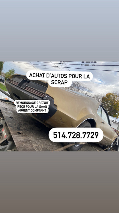 ♻️Achat d’auto pour la scrap/ferraille♻️☎️514.728.77.29☎️