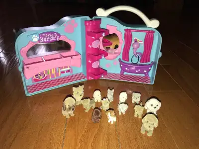 The nursery/carrying case measures approximately 6 inches tall x 6 inches wide x 3 inches thick...pi...