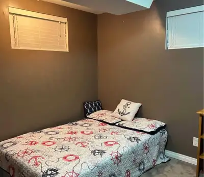 Looking for a clean, respectful roommate to share a fully furnished 2-bedroom basement suite. The sp...