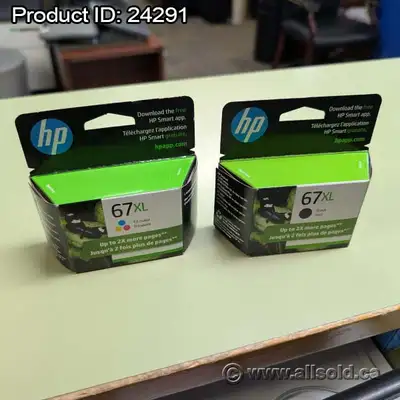 Set of HP 67XL Black & Tri-Colour Original Ink Cartridges, View more