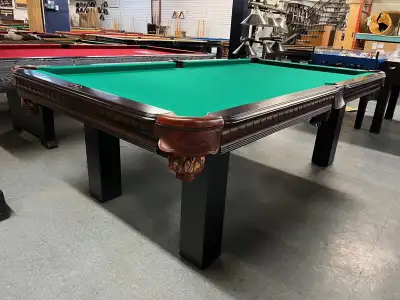 Table de billard 8 pieds avec ardoise / slate pool table, View more