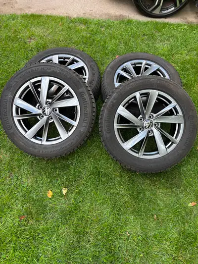 VW Taos winter wheels and tires. Used for one season and approx 2,000km. Unmarked - no kerb rash. Bo...
