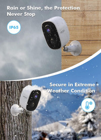 Outdoor and indoor Camera Wireless, Battery Powered WiF