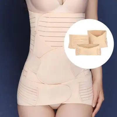 3 in 1 Postpartum Belly Wrap Band Recovery Belt Shapewear Postpartum Support, size XL 3 in 1 Postpar...