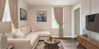This spacious second floor two bedroom apartment has a large family room, an eat-in kitchen and 2 go...