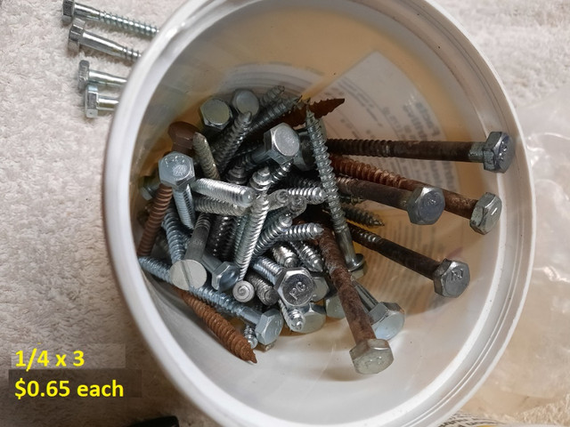 Hardware - Lag screws - Sizes 1/4, 5/16, 3/8 in Hardware, Nails & Screws in City of Toronto - Image 4