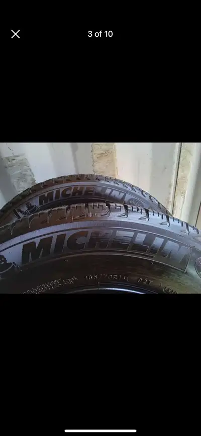 Set of 4 MICHELIN winter tires with rims (185 70 14) pattern (4×100) HYUNDAI ACCENT + KIA RIO