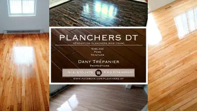 Sablage de Planchers DT Floor Sanding plus de 25 ans d'expérience. Over 25 years of experience Dany...