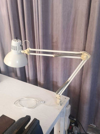Architects desk lamp - white swing arm light