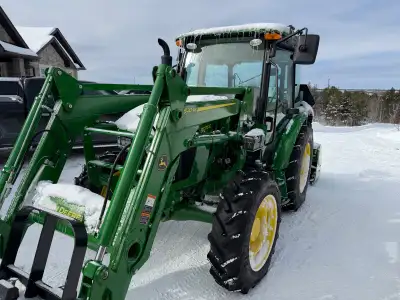 2023 5075E MFWD John Deere Travtor with premium Cab tractor with 192 hours. AC Heat Stereo. Comes wi...