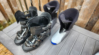 2 pairs of Skis and Boots