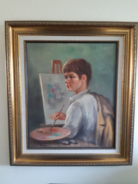 JUST REDUCED~ FIRST $195 ~ VTG Original Painting By Aritst R C ~