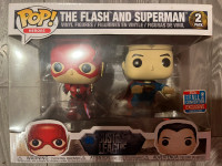 Funko Pop DC Heroes The Flash and Superman Racing 2 Pack $50 OBO