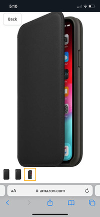 Apple iPhone X black Leather Folio case. $50