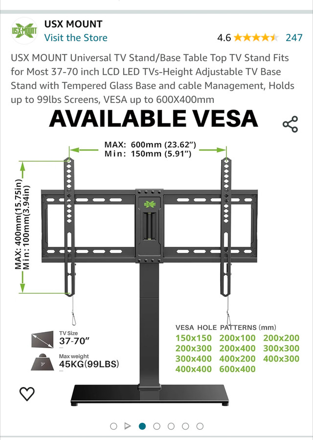 TV Stand mount in Video & TV Accessories in Dartmouth - Image 3